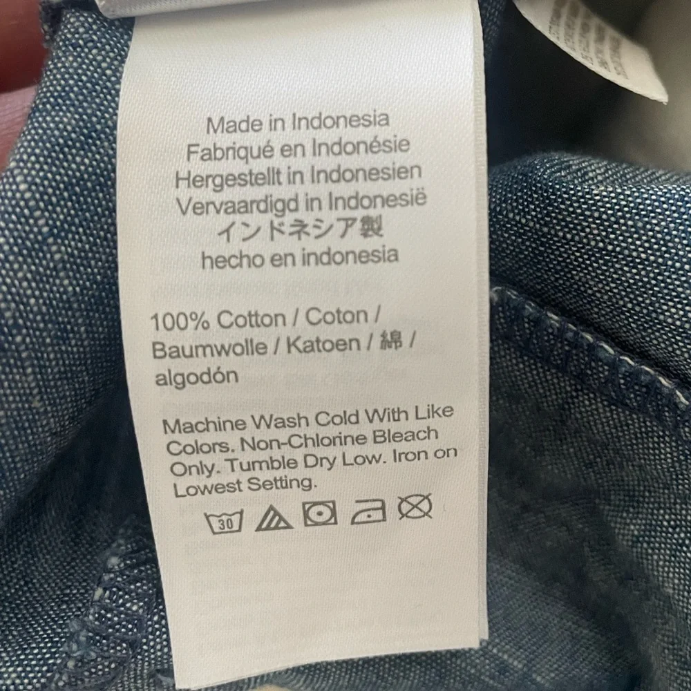 J. Crew 5” Classic Chambray Shorts Blue 100% Cotton Size 12 Nautical Coastal - Picture 6 of 6